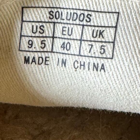 Soludos Floral Embroidered Espadrilles Sneakers Cream Women’s Size 9.5 US - Picture 8 of 9